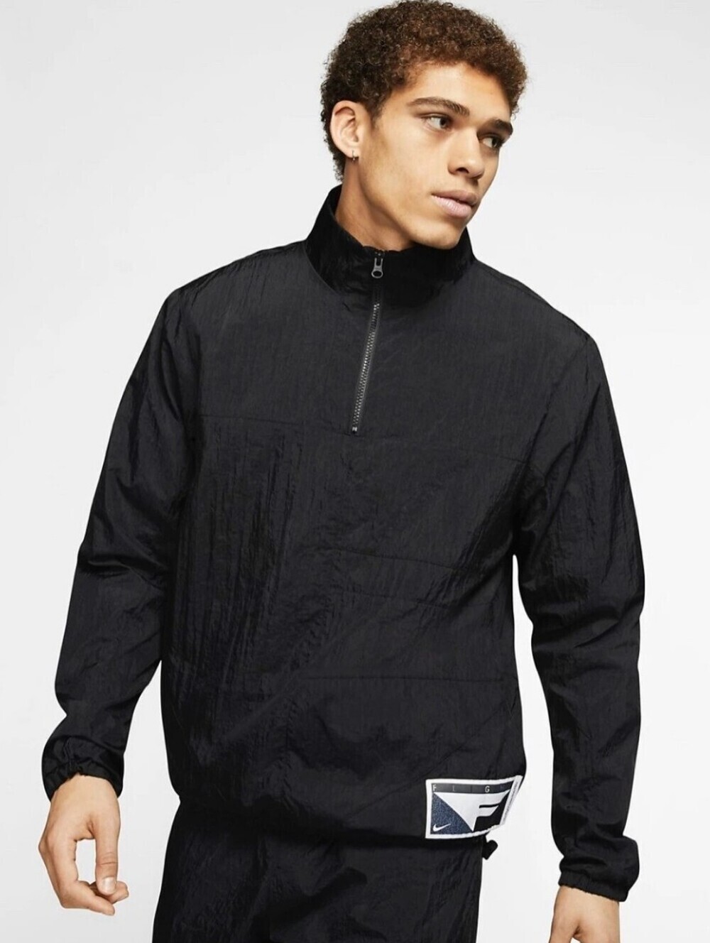 Nike Flight Black Basketball 1/4 Zip Jacket Mens Size: Medium